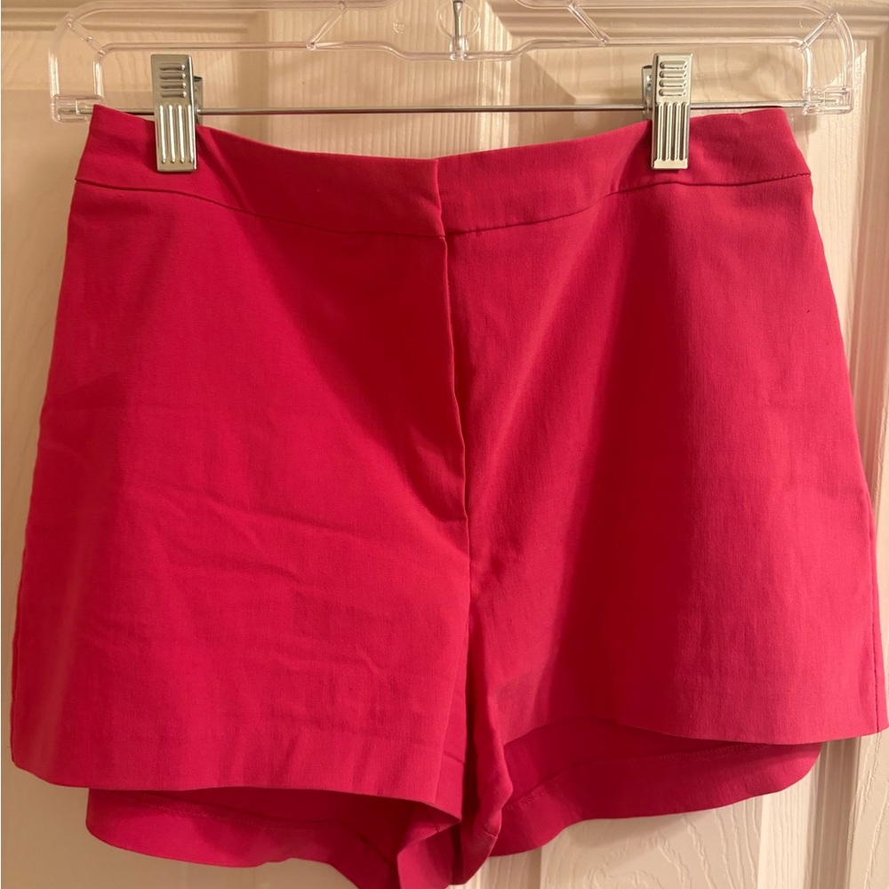 Mango High Waist Pink Shorts Tailored Fit